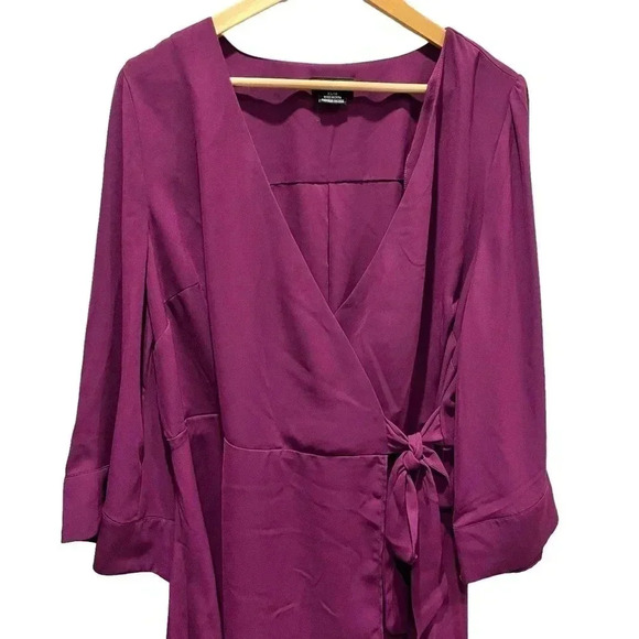 City Chick Wrap Shibara Vibes Top Magenta Size 14 - Picture 3 of 9